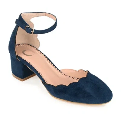 Journee Collection Womens Edna Heeled Sandals In Blue