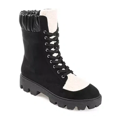 Journee Collection Womens Elinor Block Heel Booties In Black