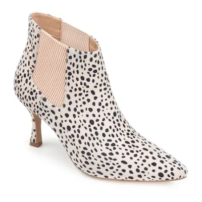 Journee Collection Womens Elitta Kitten Heel Booties In Multi