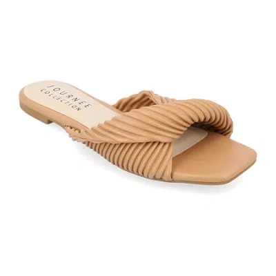Journee Collection Womens Emalynn Flat Sandals In Nude