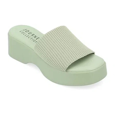 Journee Collection Womens Emani Heeled Sandals In Green