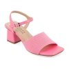 Journee Collection Womens Evylinn Heeled Sandals Wide Width In Pink