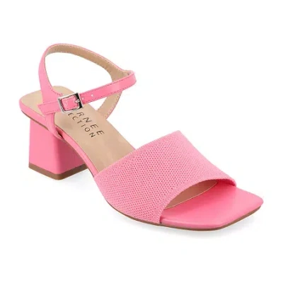 Journee Collection Womens Evylinn Heeled Sandals Wide Width In Pink