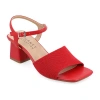 Journee Collection Womens Evylinn Heeled Sandals Wide Width In Red
