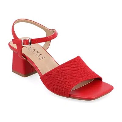 Journee Collection Womens Evylinn Heeled Sandals Wide Width In Red
