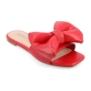 Journee Collection Womens Fayre Flat Sandals In Red