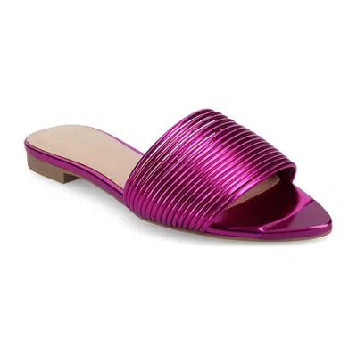 Journee Collection Womens Feather Flat Sandals In Pink