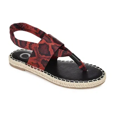 Journee Collection Womens Flin Flat Sandals In Multi