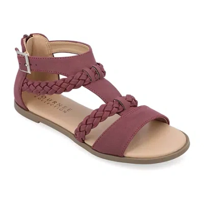 Journee Collection Womens Florence Flat Sandals In Purple