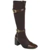 Journee Collection Womens Gaibree Stacked Heel Knee High Boots In Gold