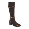 Journee Collection Womens Gaibree Stacked Heel Riding Boots In Brown