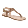 Journee Collection Womens Genevive Ankle Strap Flat Sandals In Brown