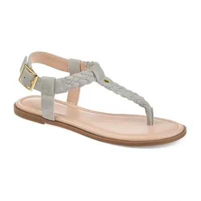 Journee Collection Womens Genevive Ankle Strap Flat Sandals In Multi