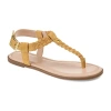 Journee Collection Womens Genevive Ankle Strap Flat Sandals In Yellow
