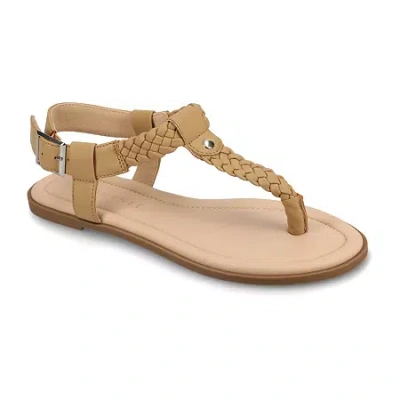 Journee Collection Womens Genevive Flat Sandals In Brown