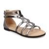 Journee Collection Womens Genneva Gladiator Sandals In Gray