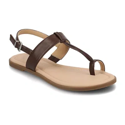 Journee Collection Womens Gerra Flat Sandals In Brown