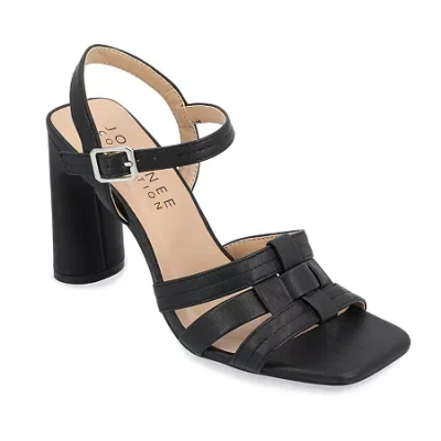 Journee Collection Womens Gibssen Heeled Sandals In Black