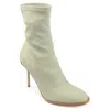 Journee Collection Womens Gizzel Almond Toe Stiletto High Ankle Booties In Green