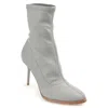 Journee Collection Womens Gizzel Almond Toe Stiletto High Ankle Booties In Grey