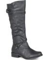 Journee Collection Womens Harley Regular Wide Calf Extra Wide Calf Rouched Knee High Boots In Gray