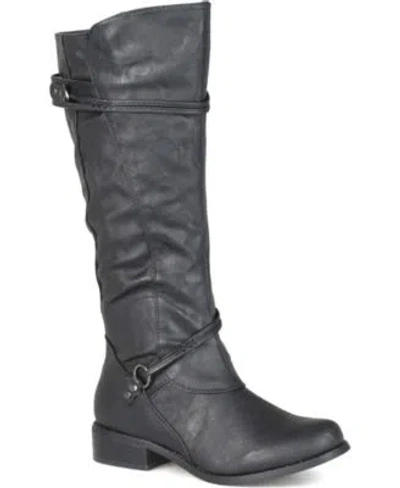 Journee Collection Womens Harley Regular Wide Calf Extra Wide Calf Rouched Knee High Boots In Gray