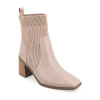 Journee Collection Womens Harlowe Stacked Heel Booties In Sand