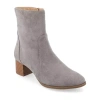 Journee Collection Womens Hayven Stacked Heel Booties In Gray