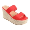 Journee Collection Womens Ilyana Wedge Sandals In Red