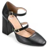 Journee Collection Womens Isadorah Mary Jane Mid Block Heel Square Toe Pumps In Black