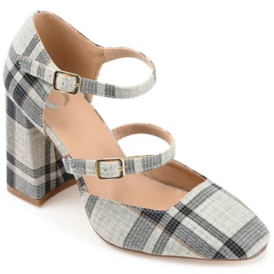 Journee Collection Womens Isadorah Mary Jane Mid Block Heel Square Toe Pumps In Multi