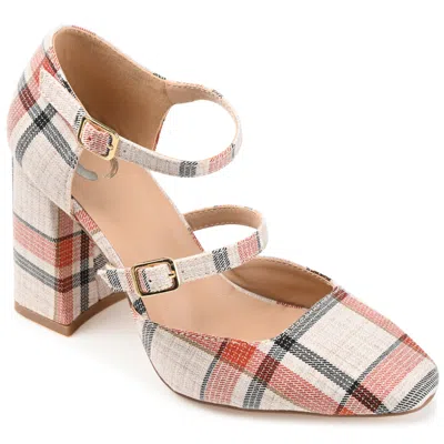 Journee Collection Womens Isadorah Mary Jane Mid Block Heel Square Toe Pumps In Multi