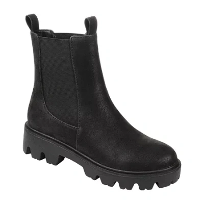 Journee Collection Womens Ivette Block Heel Booties In Black