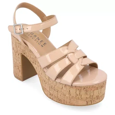 Journee Collection Womens Jania Heeled Sandals In Neutral