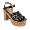 Journee Collection Womens Jania Heeled Sandals In Black