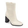 Journee Collection Womens January Stacked Heel Booties In Sand