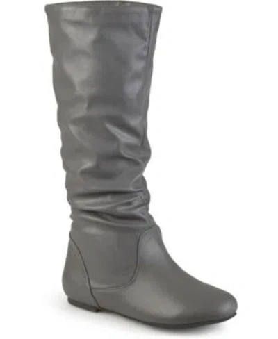 Journee Collection Womens Jayne Regular Wide Calf Extra Wide Calf Rouched Boots In Multi