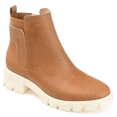 Journee Collection Womens Jeeva Inside Zip Block Heel Booties In Green