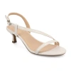 Journee Collection Womens Jemry Heeled Sandals In White