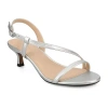 Journee Collection Womens Jemry Heeled Sandals In Silver