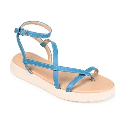 Journee Collection Womens Jeselia Strap Sandals In Blue
