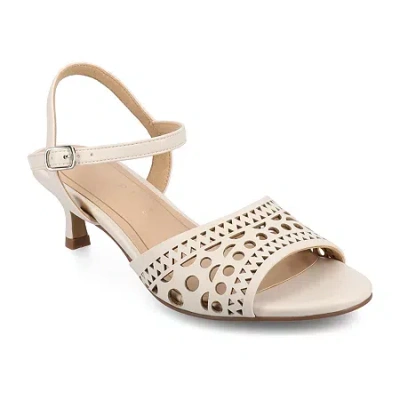 Journee Collection Womens Jessly Heeled Sandals In Gold