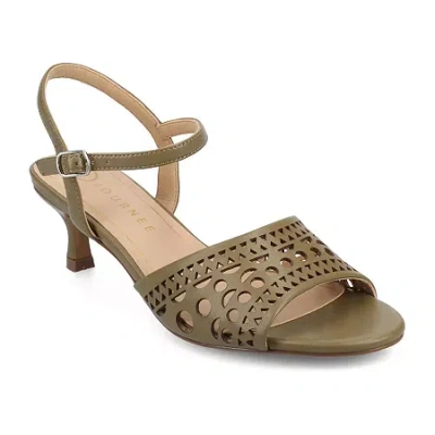 Journee Collection Womens Jessly Heeled Sandals In Green