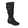 Journee Collection Womens Jester Extra Wide Calf Slouch Boots In Black