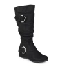 Journee Collection Womens Jester Wide Calf Slouch Boots In Black
