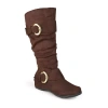 Journee Collection Womens Jester Wide Calf Slouch Boots In Brown