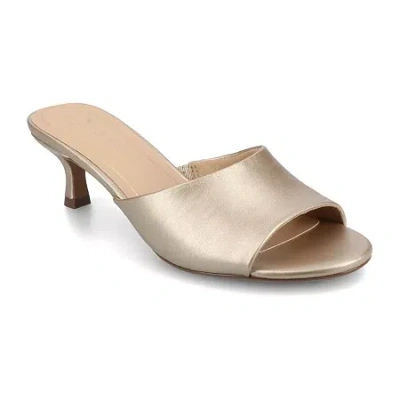 Journee Collection Womens Jeylah Heeled Sandals In Gold