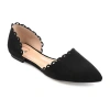 Journee Collection Womens Jezlin Slip-on Pointed Toe Ballet Flats In Black