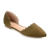 Journee Collection Womens Jezlin Slip-on Pointed Toe Ballet Flats In Green