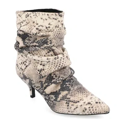 Journee Collection Womens Jo Kitten Heel Booties In Multi